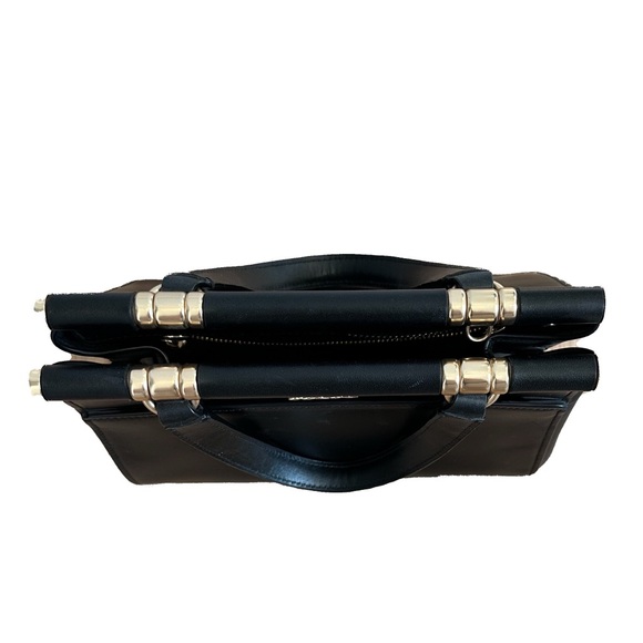 Coach Grace Bag 20 Black Leather Crossbody Satchel Top Handle Purse - Picture 7 of 16